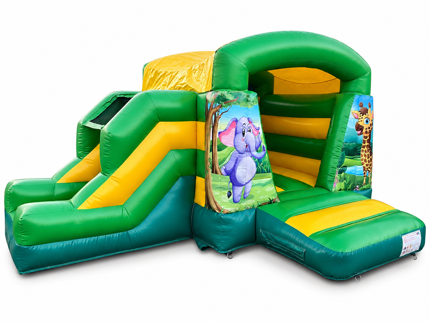Jungle springkussen met glijbaan huren